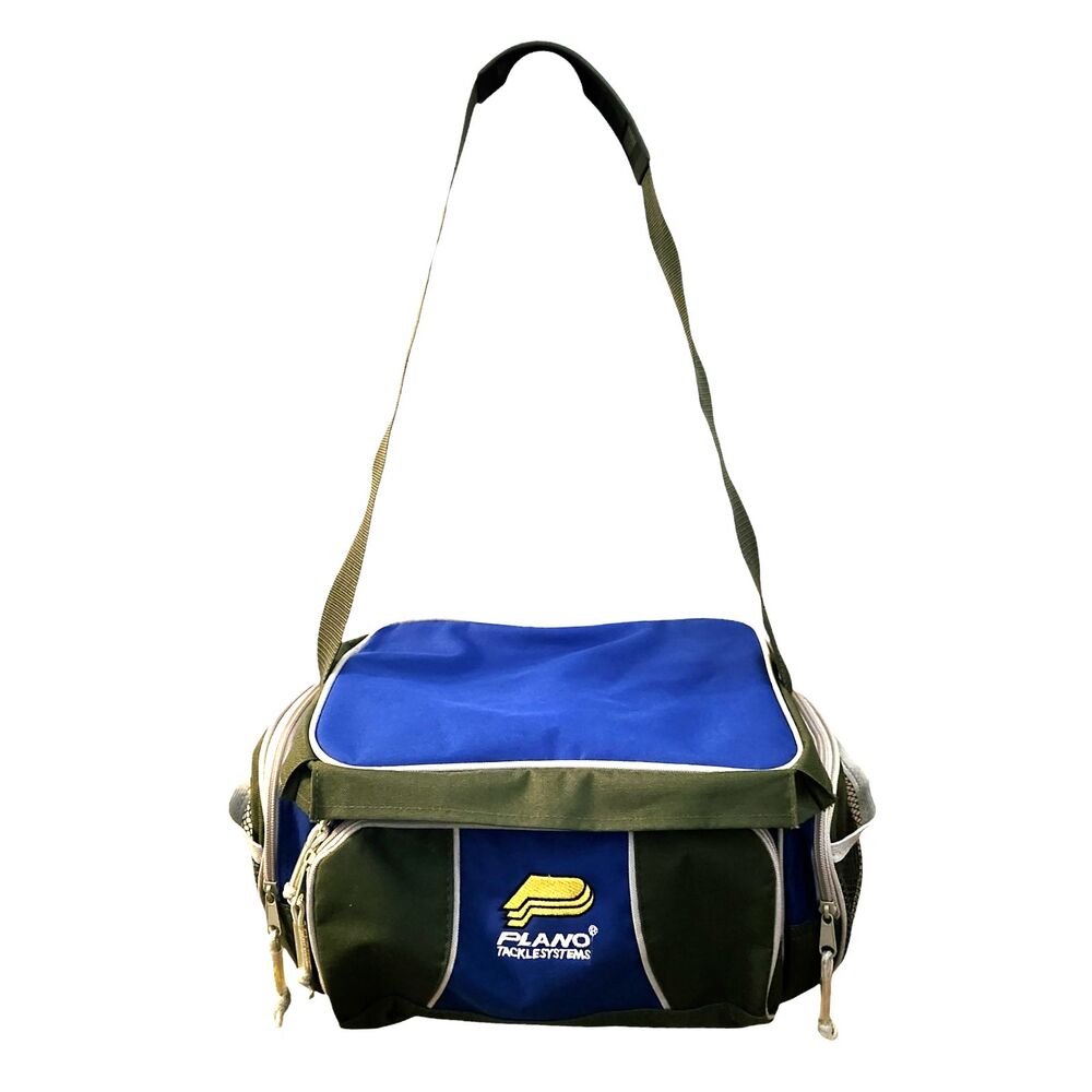 Plano TackleSystems Soft Side Fishing Bag w/ Strap #3364-97  Green Blue Canvas